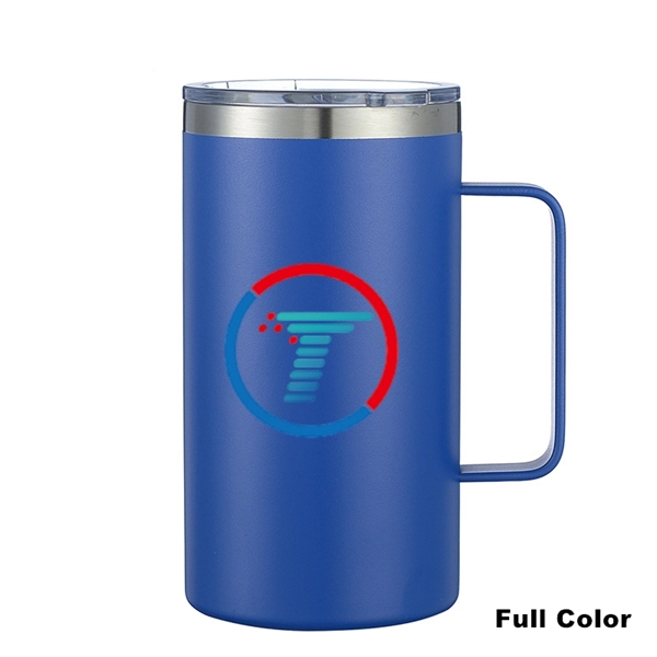 24 oz Stainless Steel Insulated Office Cup With Handle - 24 oz Stainless Steel Insulated Office Cup With Handle - Image 7 of 45