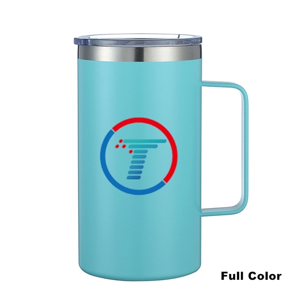 24 oz Stainless Steel Insulated Office Cup With Handle - 24 oz Stainless Steel Insulated Office Cup With Handle - Image 13 of 45