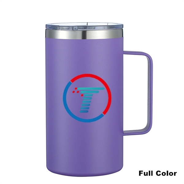 24 oz Stainless Steel Insulated Office Cup With Handle - 24 oz Stainless Steel Insulated Office Cup With Handle - Image 25 of 45