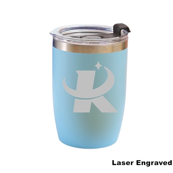 12 oz Powder Coated Vacuum Stainless Steel Travel Tumbler - 12 oz Powder Coated Vacuum Stainless Steel Travel Tumbler - Image 23 of 27