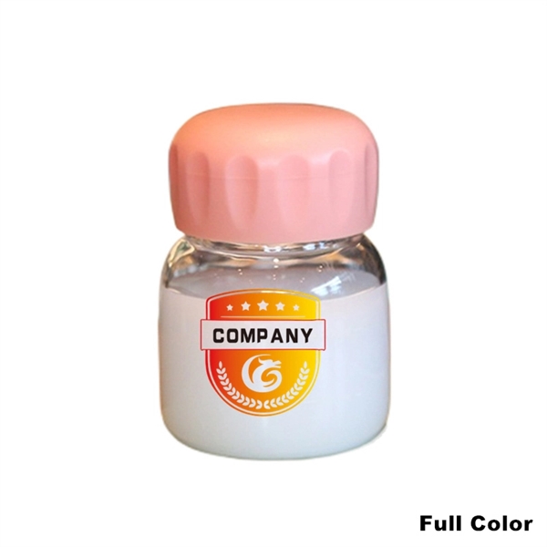 7 oz Clear Mini Borosilicate Glass Milk Bottle With Scale - 7 oz Clear Mini Borosilicate Glass Milk Bottle With Scale - Image 3 of 6