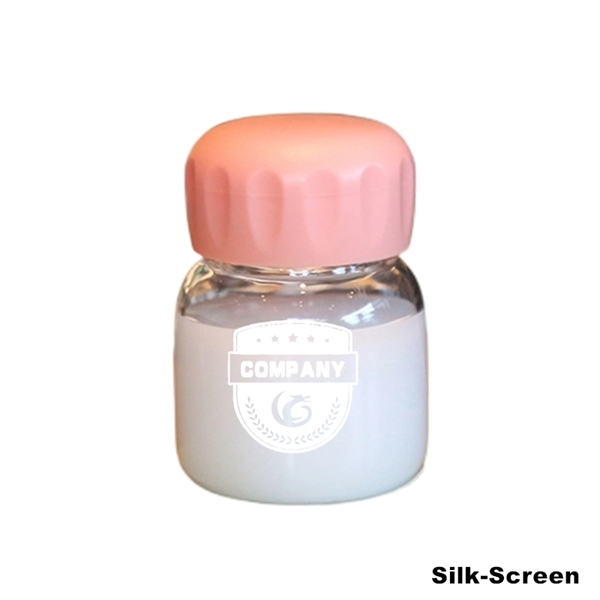 7 oz Clear Mini Borosilicate Glass Milk Bottle With Scale - 7 oz Clear Mini Borosilicate Glass Milk Bottle With Scale - Image 4 of 6