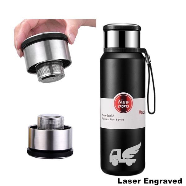 Stainless Steel Insulated Tea Infuser Thermos Travel Bottle - Stainless Steel Insulated Tea Infuser Thermos Travel Bottle - Image 2 of 15
