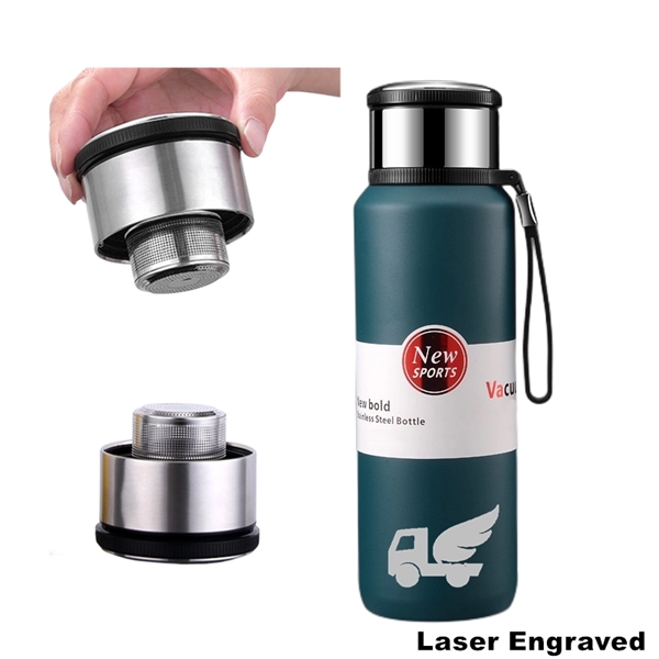 Stainless Steel Insulated Tea Infuser Thermos Travel Bottle - Stainless Steel Insulated Tea Infuser Thermos Travel Bottle - Image 5 of 15