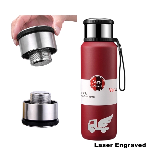 Stainless Steel Insulated Tea Infuser Thermos Travel Bottle - Stainless Steel Insulated Tea Infuser Thermos Travel Bottle - Image 8 of 15