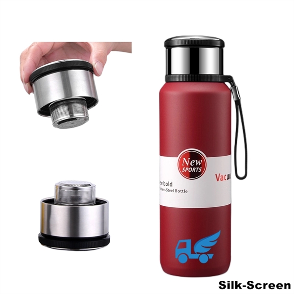 Stainless Steel Insulated Tea Infuser Thermos Travel Bottle - Stainless Steel Insulated Tea Infuser Thermos Travel Bottle - Image 9 of 15