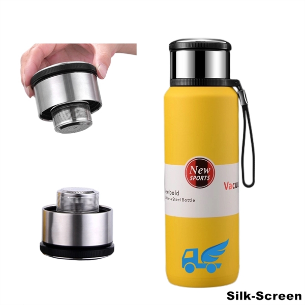 Stainless Steel Insulated Tea Infuser Thermos Travel Bottle - Stainless Steel Insulated Tea Infuser Thermos Travel Bottle - Image 15 of 15