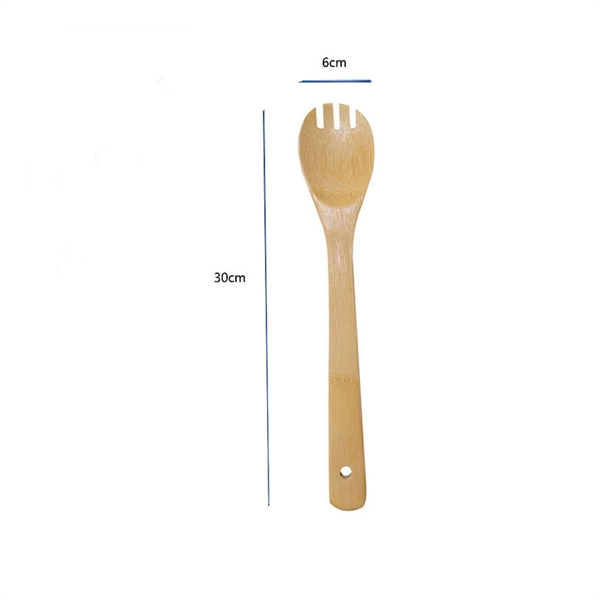 Bamboo Kitchen Utensil Set With Storage Bucket - Bamboo Kitchen Utensil Set With Storage Bucket - Image 2 of 3