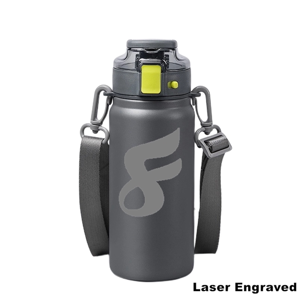 20 oz Insulated Water Bottle With Handles & Strap - 20 oz Insulated Water Bottle With Handles & Strap - Image 2 of 18