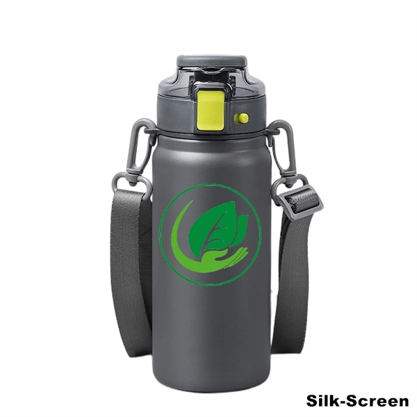 20 oz Insulated Water Bottle With Handles & Strap - 20 oz Insulated Water Bottle With Handles & Strap - Image 3 of 18