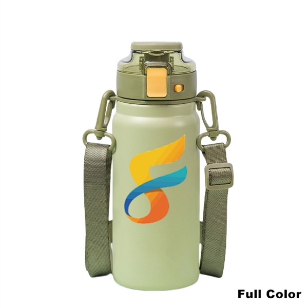 20 oz Insulated Water Bottle With Handles & Strap - 20 oz Insulated Water Bottle With Handles & Strap - Image 4 of 18
