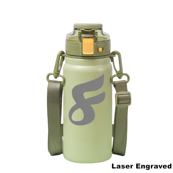 20 oz Insulated Water Bottle With Handles & Strap - 20 oz Insulated Water Bottle With Handles & Strap - Image 5 of 18