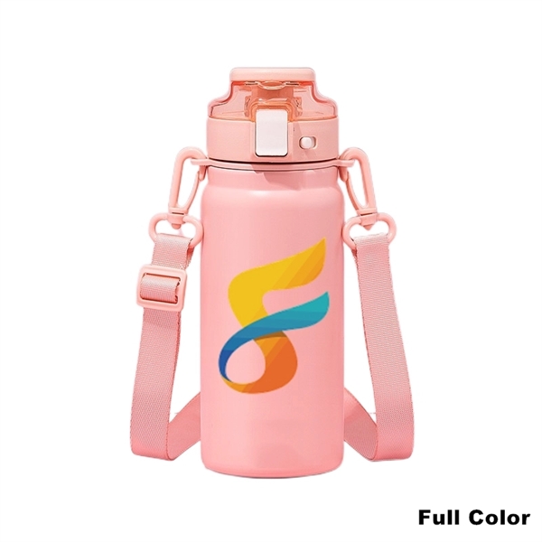 20 oz Insulated Water Bottle With Handles & Strap - 20 oz Insulated Water Bottle With Handles & Strap - Image 7 of 18
