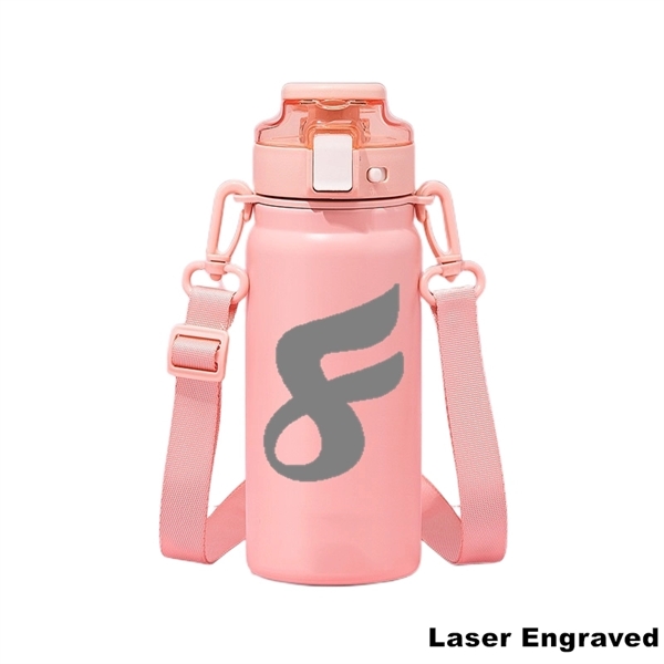 20 oz Insulated Water Bottle With Handles & Strap - 20 oz Insulated Water Bottle With Handles & Strap - Image 8 of 18