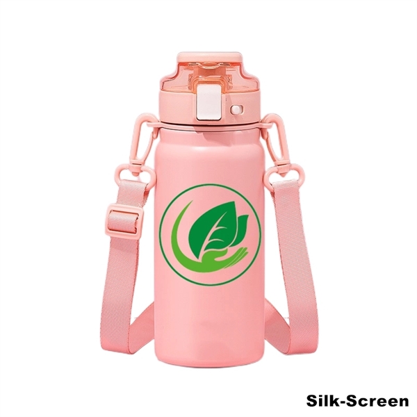 20 oz Insulated Water Bottle With Handles & Strap - 20 oz Insulated Water Bottle With Handles & Strap - Image 9 of 18