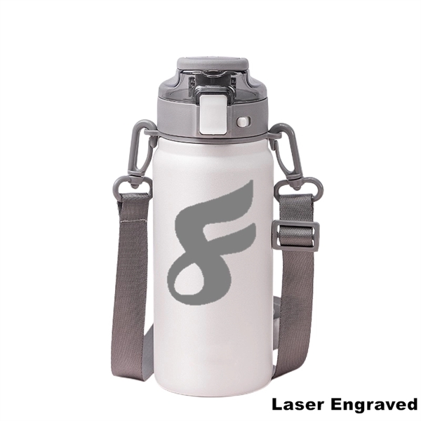 20 oz Insulated Water Bottle With Handles & Strap - 20 oz Insulated Water Bottle With Handles & Strap - Image 17 of 18