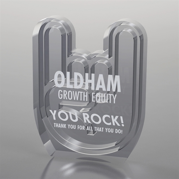 You Rock Statement Acrylic Award, Clear