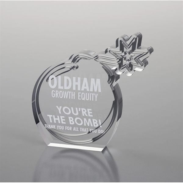 The Bomb Statement Acrylic Award, Clear