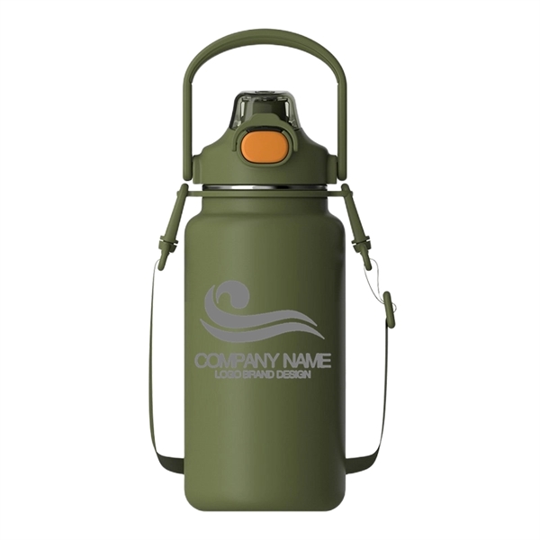 34/44/54 oz Stainless Steel Vacuum Water Bottle With Handle - 34/44/54 oz Stainless Steel Vacuum Water Bottle With Handle - Image 1 of 15