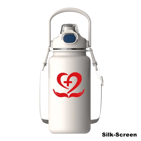 34/44/54 oz Stainless Steel Vacuum Water Bottle With Handle - 34/44/54 oz Stainless Steel Vacuum Water Bottle With Handle - Image 14 of 15