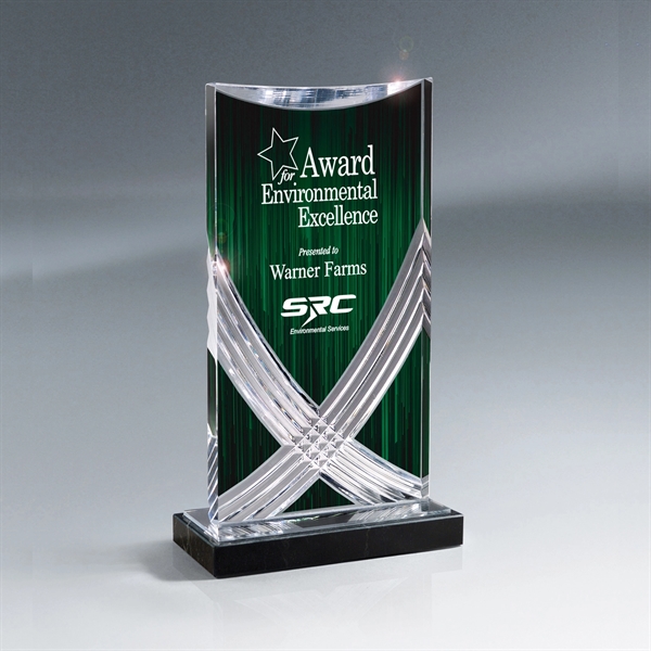 Cascade Curved Acrylic Award, Colors