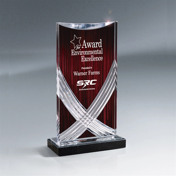 Cascade Curved Acrylic Award, Colors