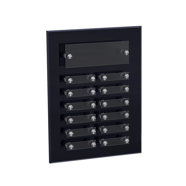 Black/Clear Acrylic Beveled Perpetual Plaque with Standoffs