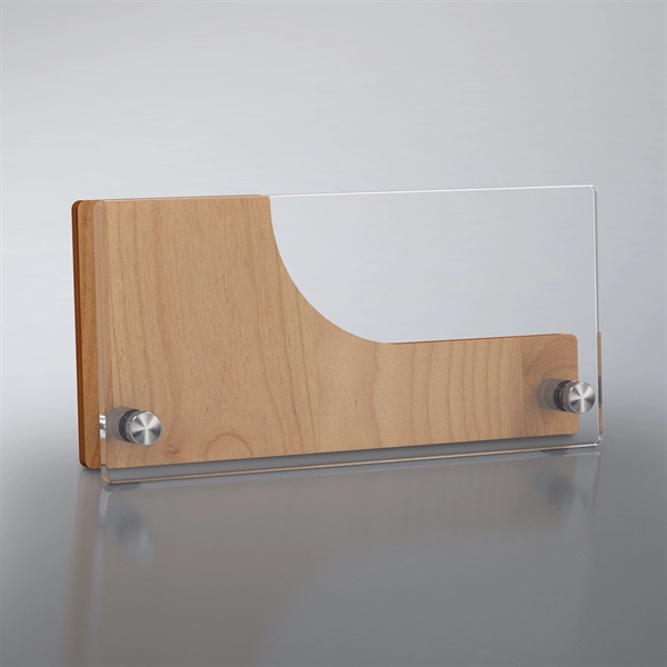 Alder and Acrylic Sculpted Rectangle