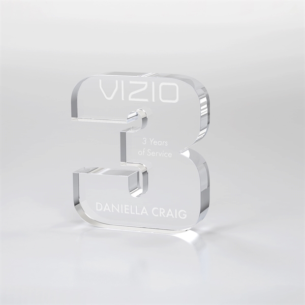 Anniversary Freestanding Award, Clear - Anniversary Freestanding Award, Clear - Image 3 of 24