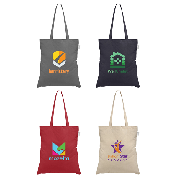 Geo - Recycled 5 oz. Cotton Canvas Tote Bag - ColorJet - Geo - Recycled 5 oz. Cotton Canvas Tote Bag - ColorJet - Image 0 of 4