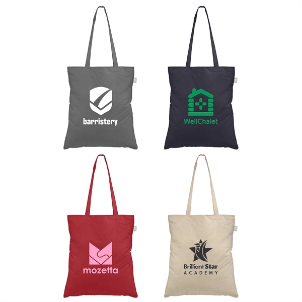 Geo - Recycled 5 oz. Cotton Canvas Tote Bag - Geo - Recycled 5 oz. Cotton Canvas Tote Bag - Image 0 of 4