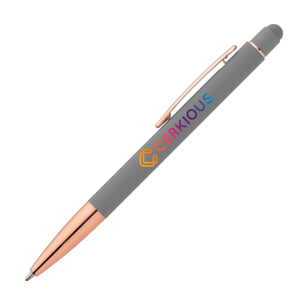 Sonic Softy Rose Gold Gel Pen with Stylus - ColorJet - Sonic Softy Rose Gold Gel Pen with Stylus - ColorJet - Image 1 of 3