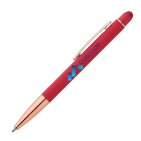 Sonic Softy Rose Gold Gel Pen with Stylus - ColorJet - Sonic Softy Rose Gold Gel Pen with Stylus - ColorJet - Image 3 of 3