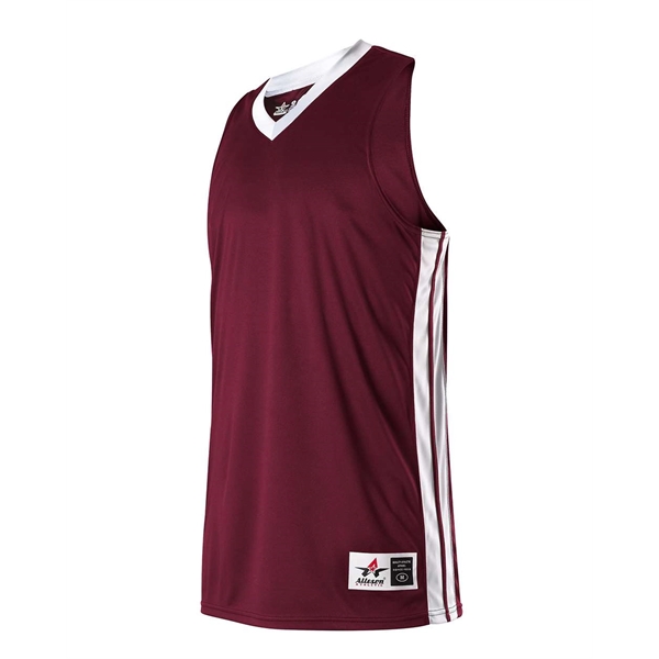 Alleson Athletic Women's Single Ply Basketball Jersey - Alleson Athletic Women's Single Ply Basketball Jersey - Image 4 of 12