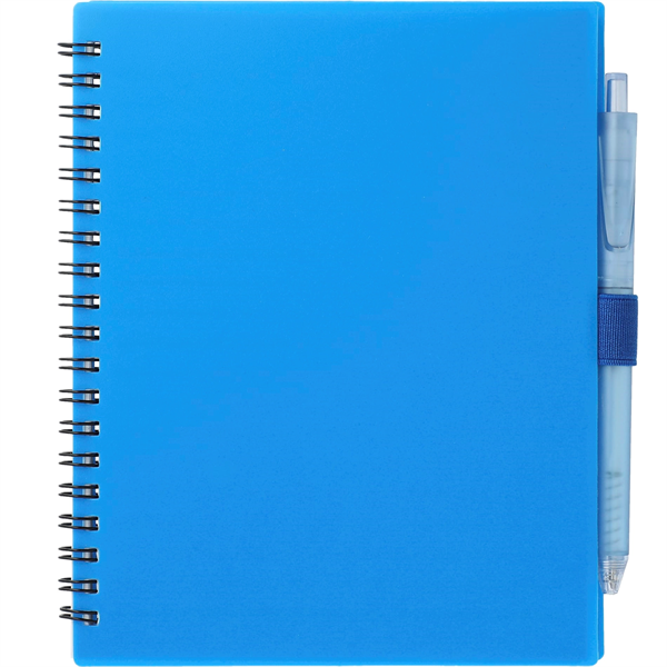 5.5'' x 7'' FSC® Recycled Spiral Notebook w/ RPET Pe - 5.5'' x 7'' FSC® Recycled Spiral Notebook w/ RPET Pe - Image 0 of 3