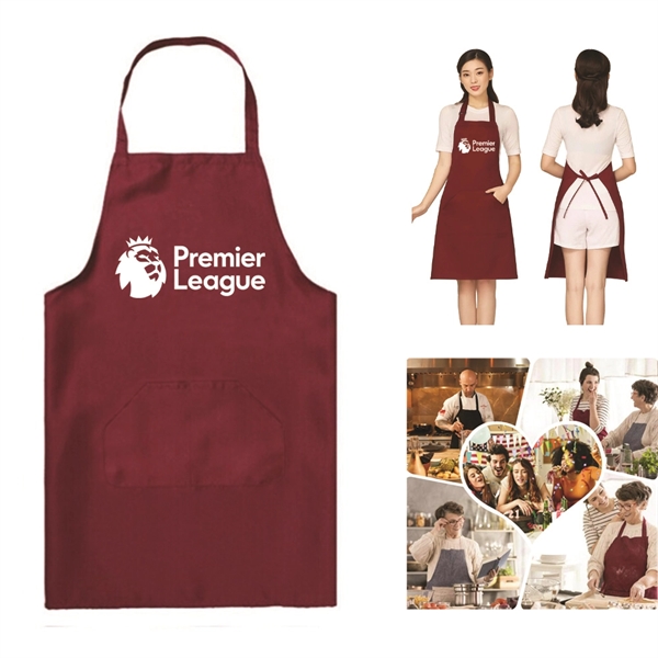 Korean Waiter Cooking Aprons with Two Front Pockets - Korean Waiter Cooking Aprons with Two Front Pockets - Image 1 of 7