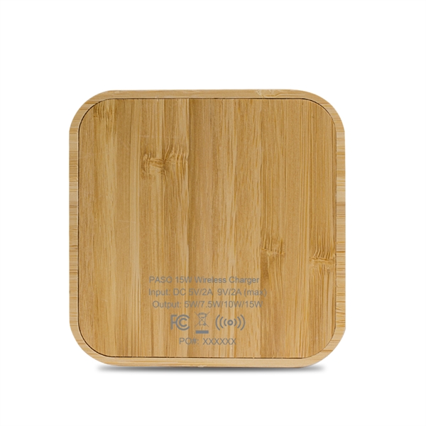 Oregon Bamboo Wireless Charger - 15W - Oregon Bamboo Wireless Charger - 15W - Image 2 of 6