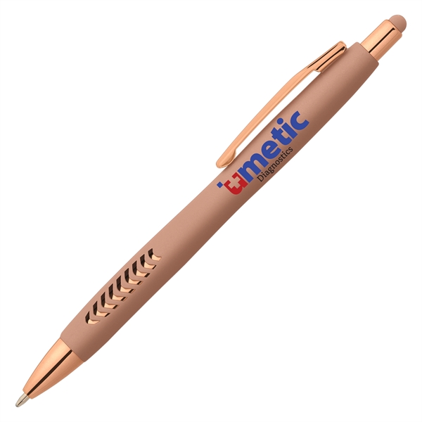 Custom Avalon Softy Monochrome Metallic Stylus Pen - ColorJet