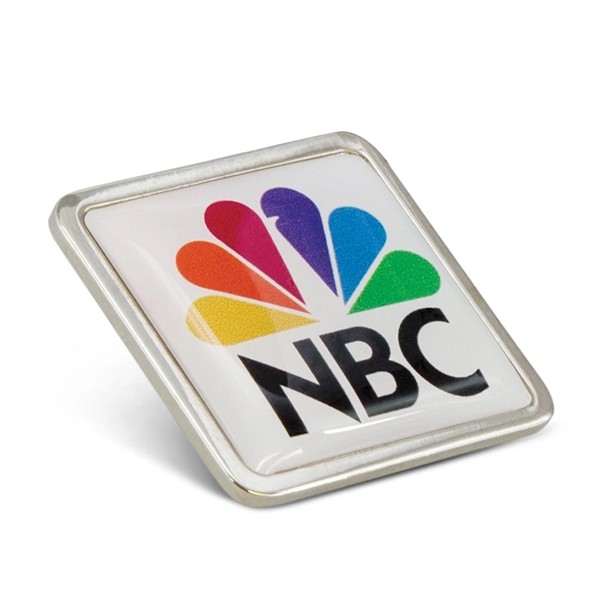 1.25" x 1" Rectangle Graphic Pin - Made In USA - 1.25" x 1" Rectangle Graphic Pin - Made In USA - Image 2 of 3