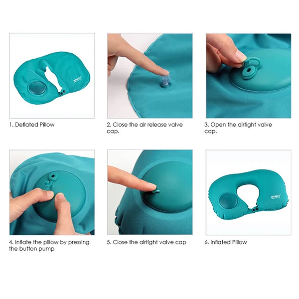 EZ Inflate Travel Neck Pillow - EZ Inflate Travel Neck Pillow - Image 3 of 5