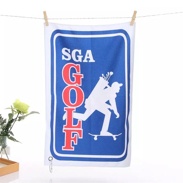 Waffle Golf Towel With Hook - Waffle Golf Towel With Hook - Image 5 of 7