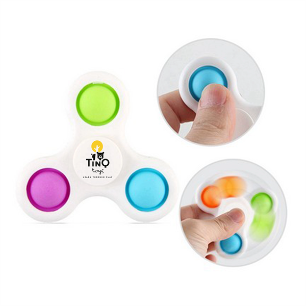 3 Bubbles Pop-it Fidget Spinner - 3 Bubbles Pop-it Fidget Spinner - Image 0 of 3