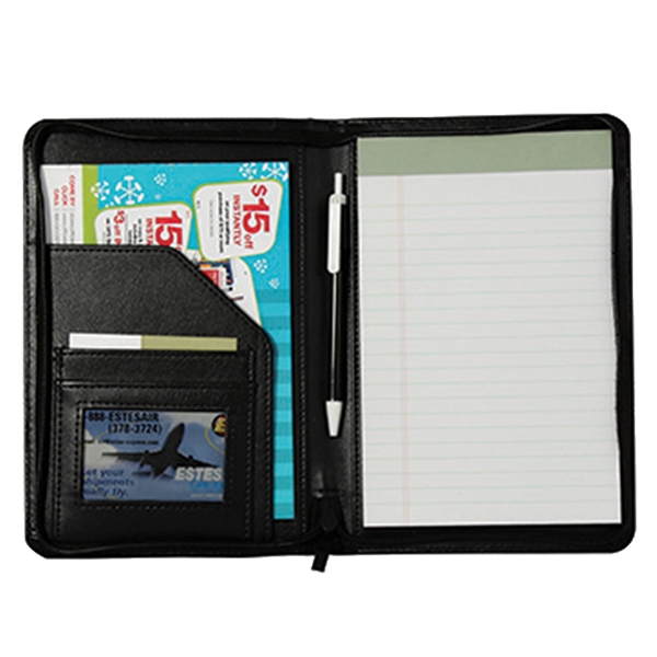Conference Leatherette Padfolio with Zipper Closure - Conference Leatherette Padfolio with Zipper Closure - Image 3 of 3