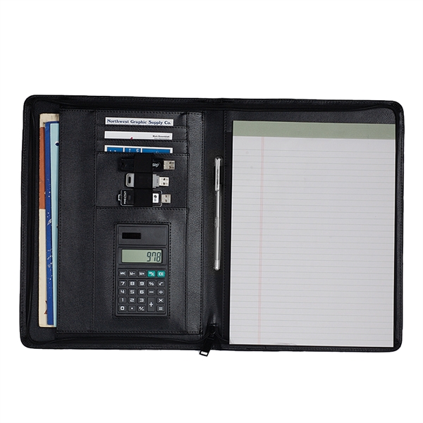 Executive Leatherette Padfolio w/ Calculator - Executive Leatherette Padfolio w/ Calculator - Image 2 of 2