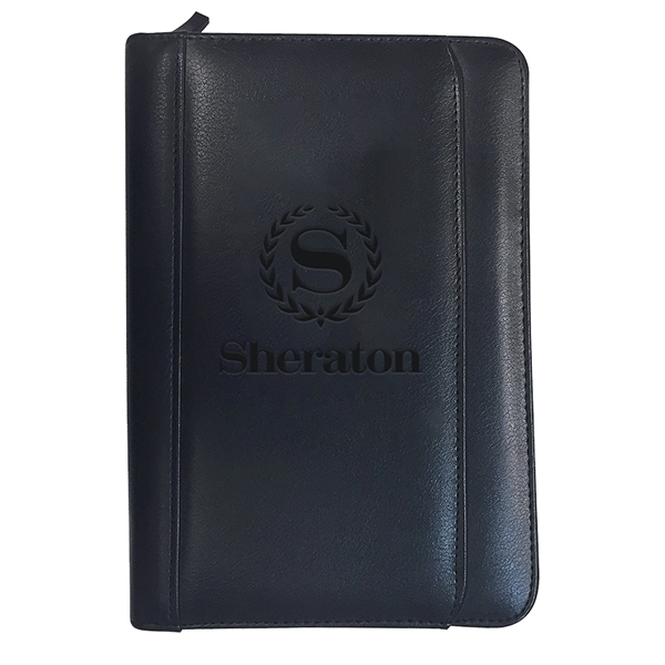Conference Leatherette Padfolio with Zipper Closure - Conference Leatherette Padfolio with Zipper Closure - Image 2 of 3