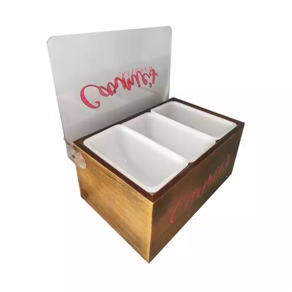 Wooden Condiment Caddy - Wooden Condiment Caddy - Image 1 of 1