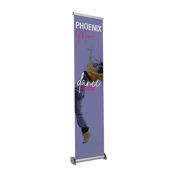 Phoenix Mini Full Height Silver Retractable Banner Stand - Phoenix Mini Full Height Silver Retractable Banner Stand - Image 0 of 3