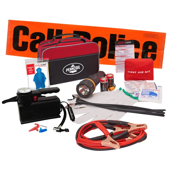 Roadside Emergency Kit w/ Trunk Organizer - Roadside Emergency Kit w/ Trunk Organizer - Image 0 of 2