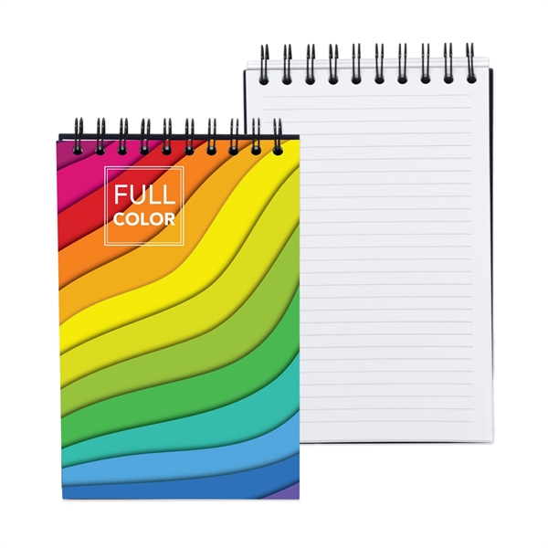 5.25" x 8.25" FULL COLOR SPIRAL JOTTERS - 5.25" x 8.25" FULL COLOR SPIRAL JOTTERS - Image 0 of 0