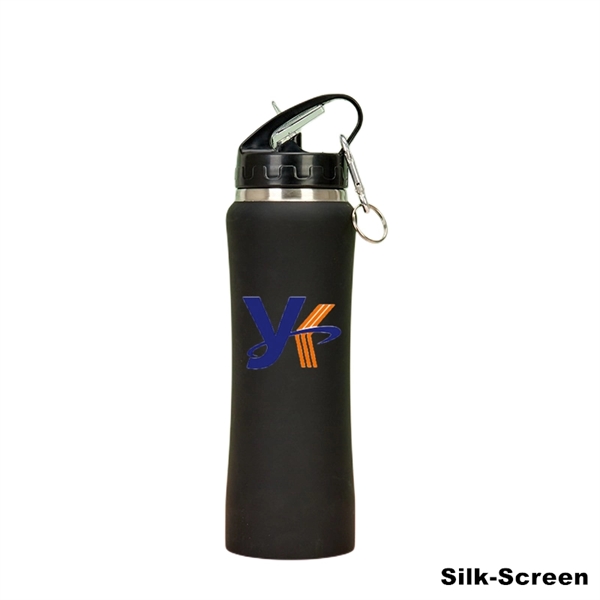 Double Wall Stainless Steel Water Bottle With Carabiner - Double Wall Stainless Steel Water Bottle With Carabiner - Image 4 of 16